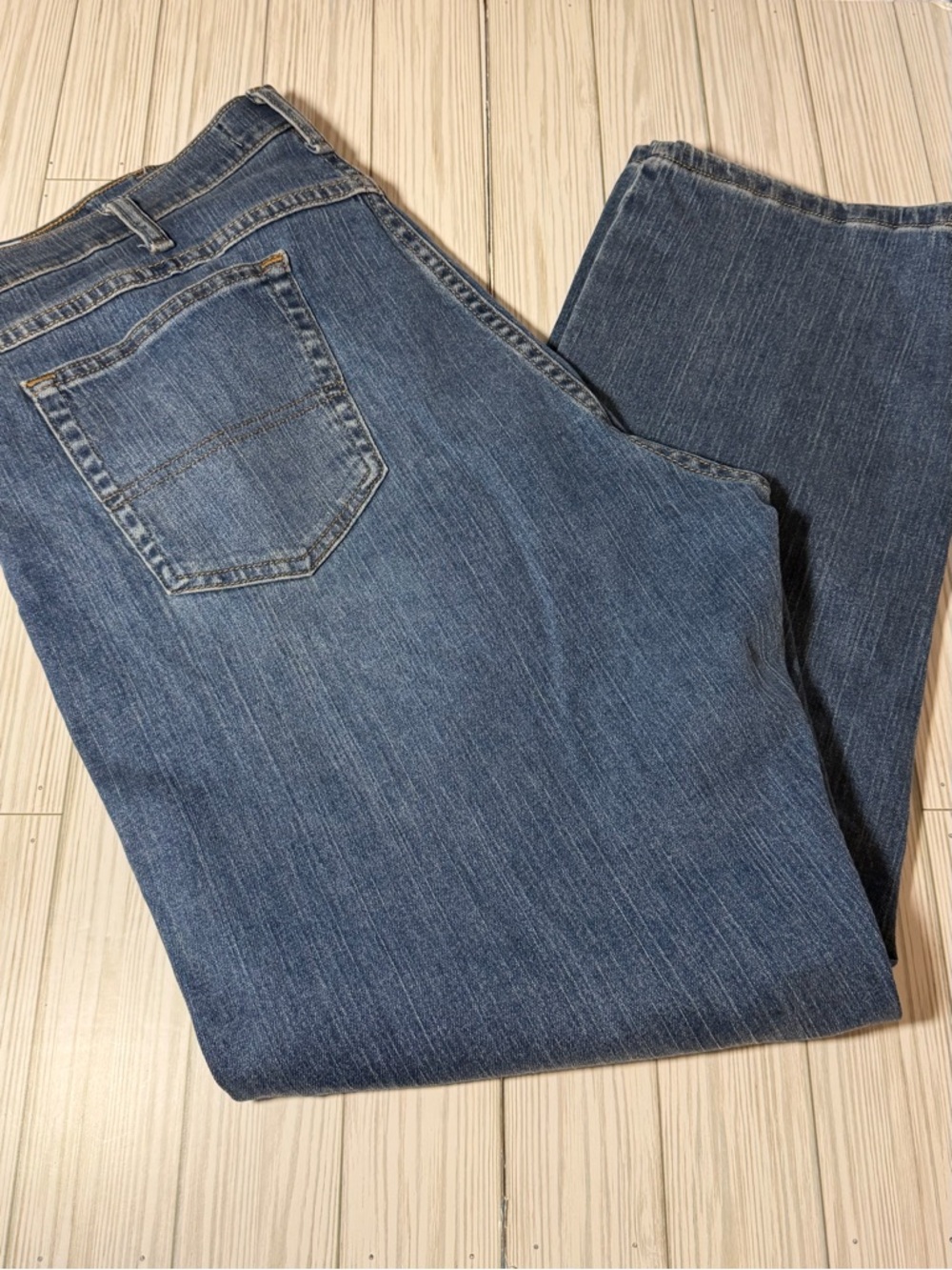 Wrangler Authentics Jeans Mens 40x30 Blue Straight Leg Classic Fit Denim